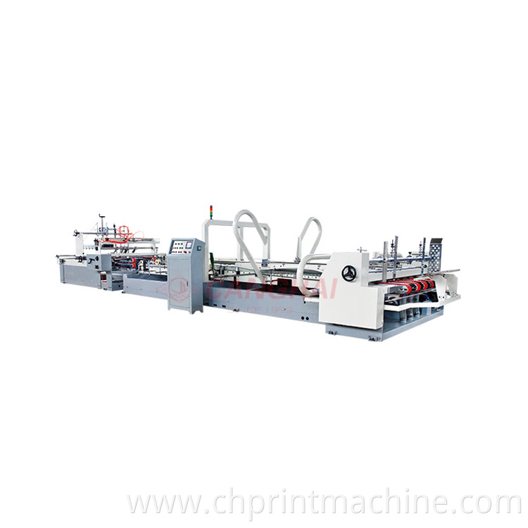 automatic corrugated carton box folder gluer machine